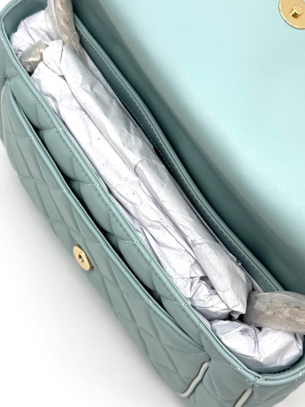 Kate Spade Colorblock Carey Quilted Leather Flap Shoulder Bag Wild Sage - Picture 7 of 9